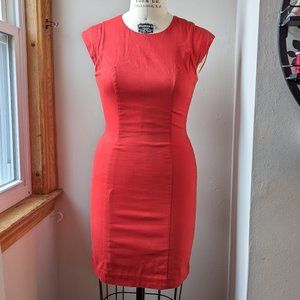French Connection Red Stretch Sheath Dress size 4